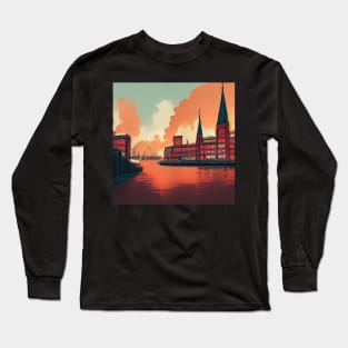 Hamburg | Comics style Long Sleeve T-Shirt
